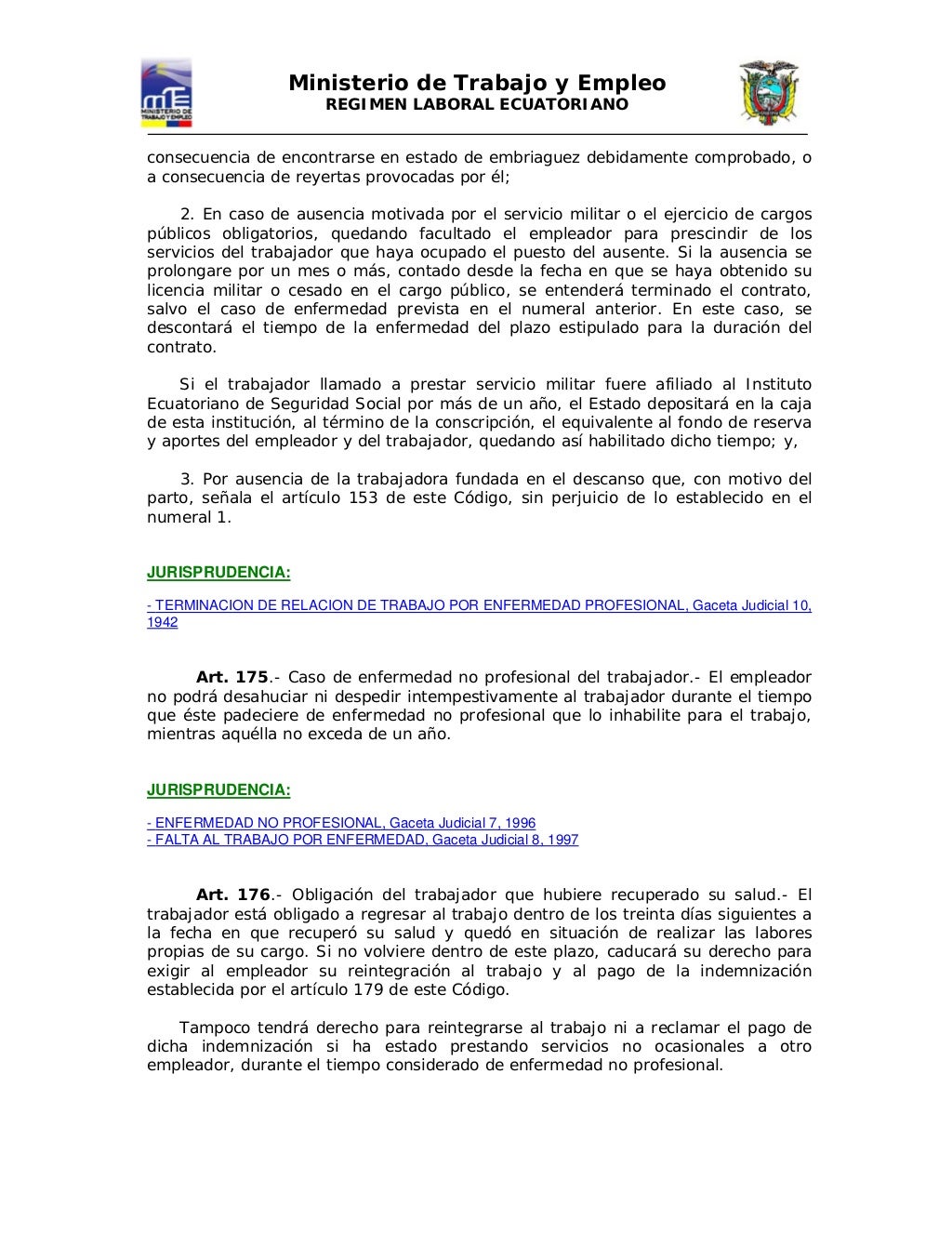 18671394 codigolaboralecuatorianoministeriodeltrabajodelecuador