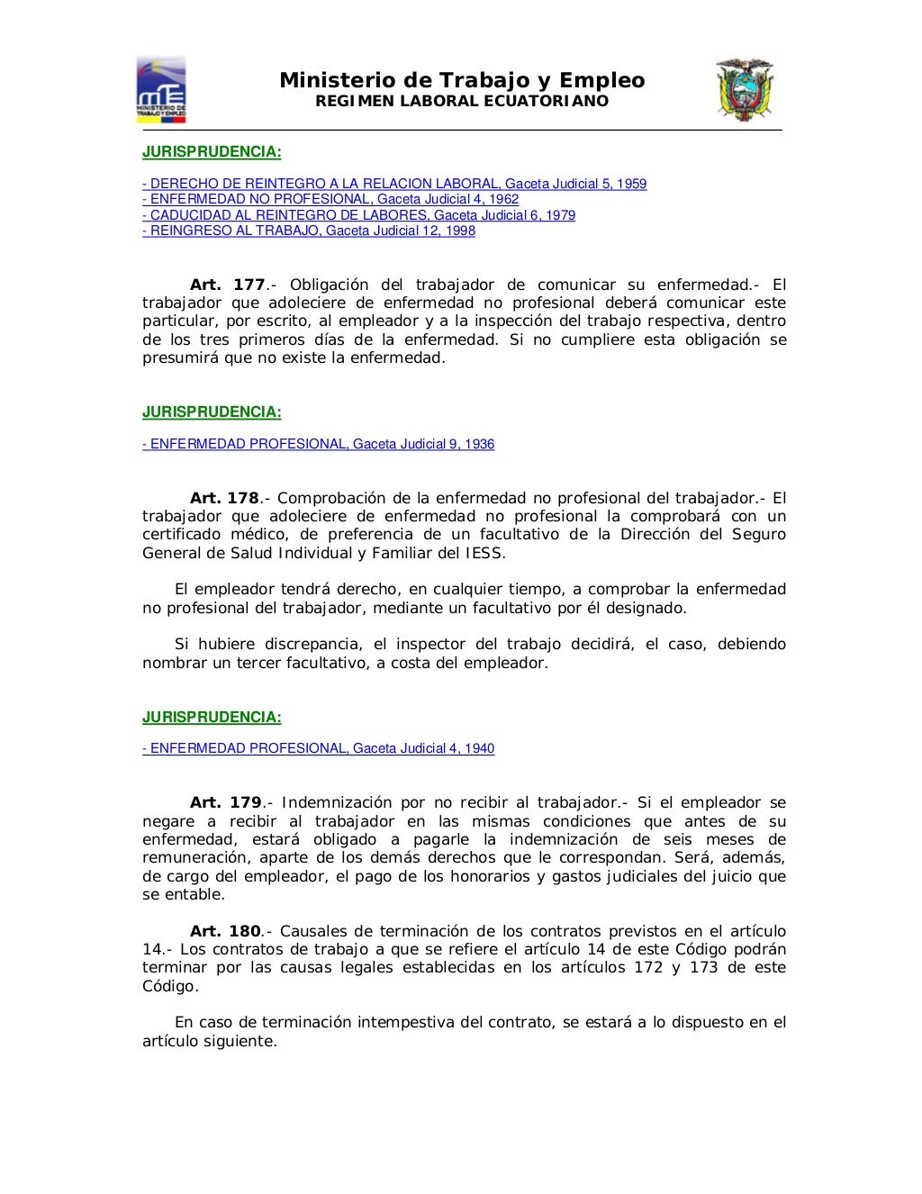 18671394 codigolaboralecuatorianoministeriodeltrabajodelecuador