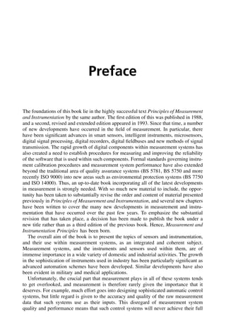 Measurement and Instrumentation Principles Third Edition Alan S Morris ...