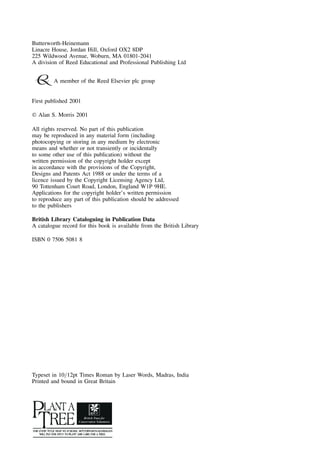 Measurement and Instrumentation Principles Third Edition Alan S Morris ...