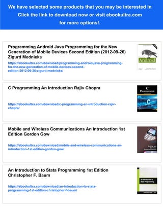 Programming Mobile Devices An Introduction for Practitioners 1st ...