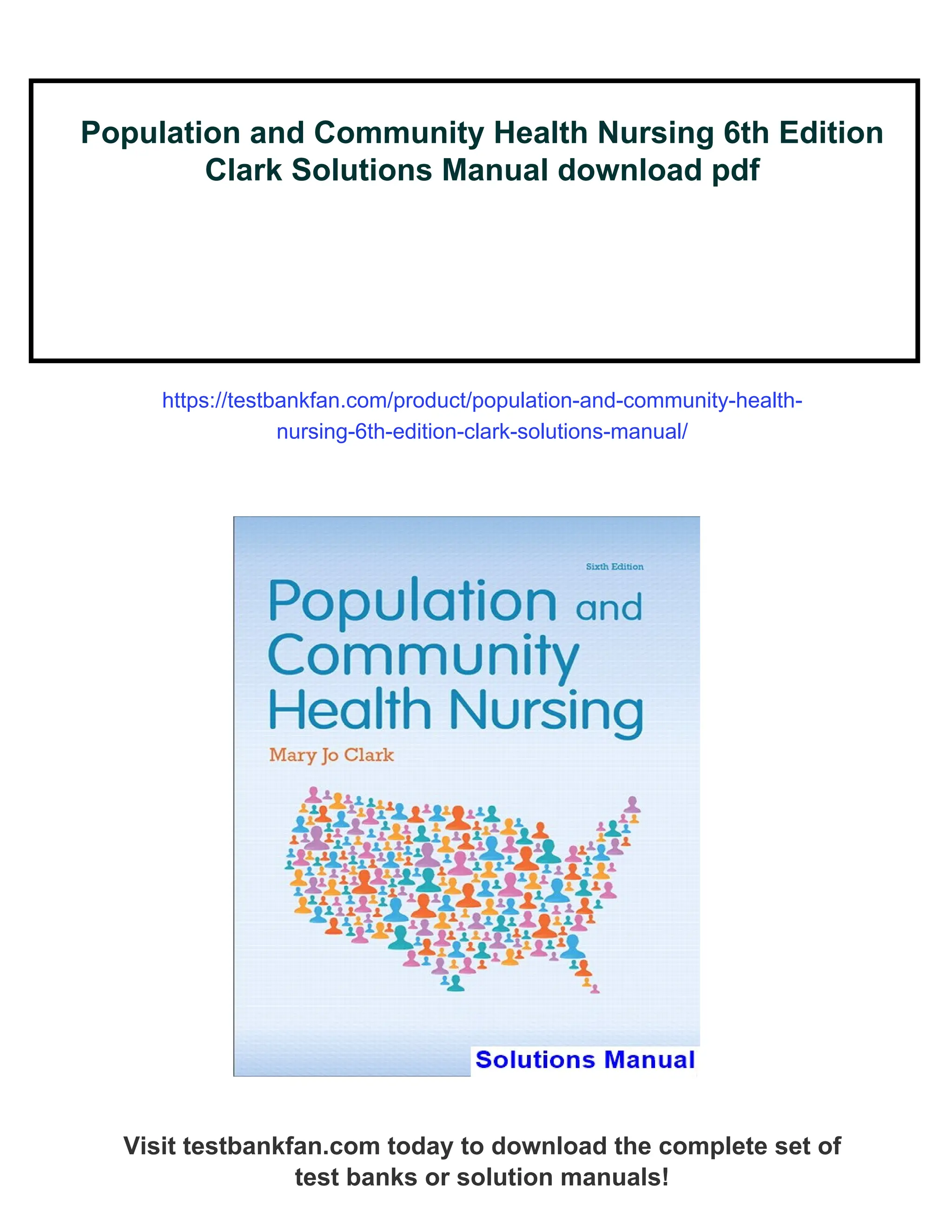 Population and Community Health Nursing 6th Edition Clark Solutions ...