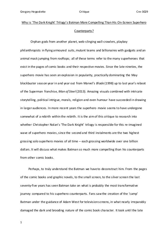 Critique essays
