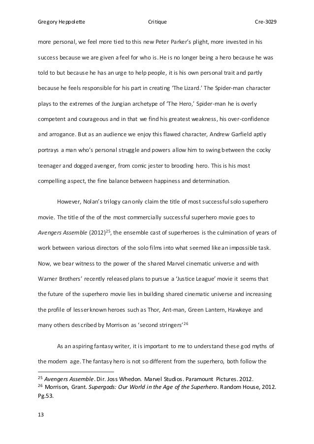 Essay about superhero powers