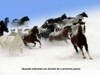 Quando estiveres em dúvida dá o próximo passo. 