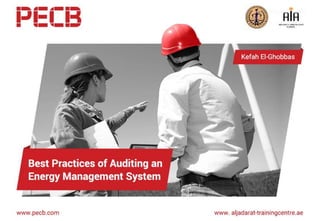 BEST PRACTICES IN
AUDITING
Brief Course
Edited and Presented By:
Eng. Kefah El-Ghobbas
PECB Trainer, LA ISO 9001, ISO 14001, OSHAS 18001
 