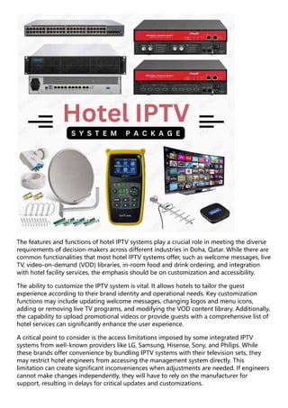 How to Build Your Hotel IPTV System in Doha，QATAR | PDF