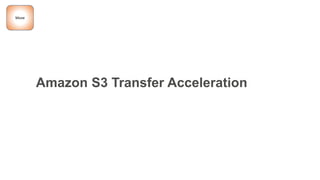 Amazon S3 Transfer Acceleration
Move
 