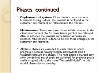 System Development Life Cycle Ipt Different Models of System Development Life Cycle | PPT