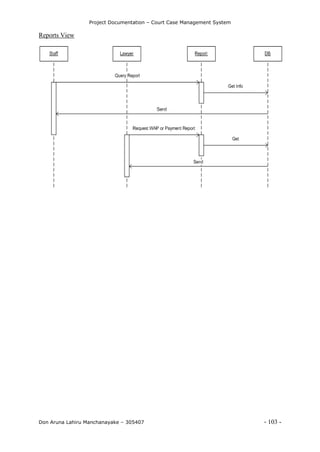 Project Documentation – Court Case Management System
Don Aruna Lahiru Manchanayake – 305407 - 103 -
Reports View
 