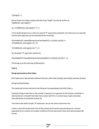 Javascript Deofuscation A manual Approach | PDF