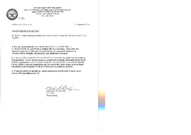 abdul hassan ismael recommendation letters letter of recommendation for interpreter