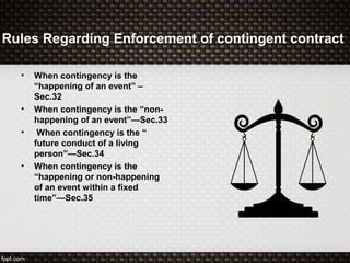 Contingent Contract and Quasi Contract | PPT