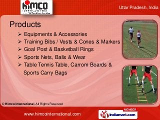 Products 
 Equipments & Accessories 
 Training Bibs / Vests & Cones & Markers 
 Goal Post & Basketball Rings 
 Sports ...