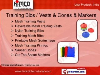 Training Bibs / Vests & Cones & Markers 
 Mesh Training Vests 
 Reversible Mesh Training Vests 
 Nylon Training Bibs 
...