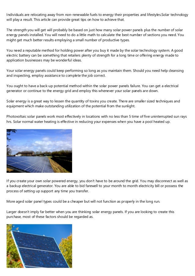 Going Green Generating Solar Power Be Right For You