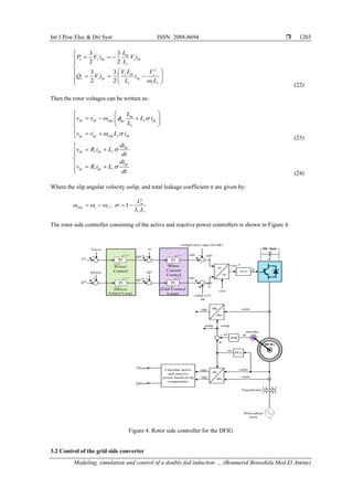 Modeling, simulation and control of a doubly-fed induction generator ...