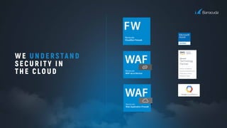 WE UNDERSTAND
SECURITY IN
THE CLOUD
Barracuda
CloudGen Firewall
 