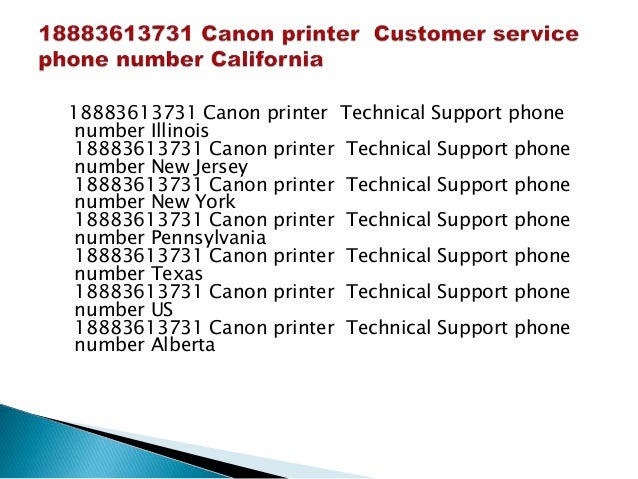 canon customer service phone number