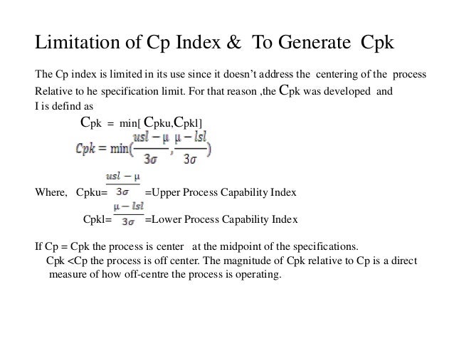 process capability index