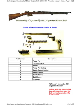 1891argentineboltdisassembly | PDF