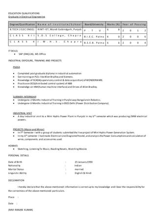 Ravi cv | DOCX