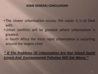 PPT OF URBANIZATION FACTS & FUNDAMENTALS | PPT