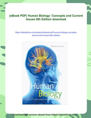 eBook PDF) Human Biology: Concepts and Current Issues 8th Edition