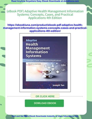 (eBook PDF) Adaptive Health Management Information Systems: Concepts ...