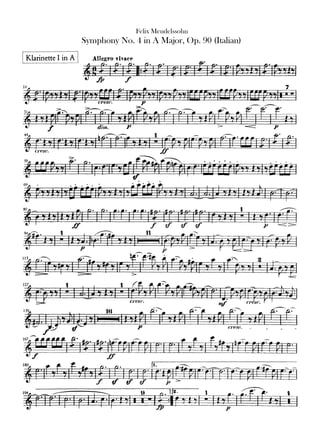 Sinfonia núm 4."Italiana" Mendelshonn.Clarinestes 1º y 2º