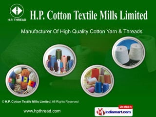 Manufacturer Of High Quality Cotton Yarn & Threads 