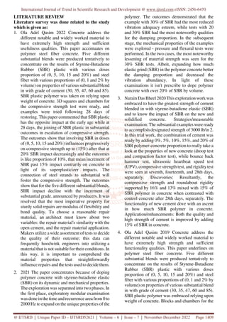 A Review Paper on Properties of Concrete using Styrene Butadiene Rubber ...