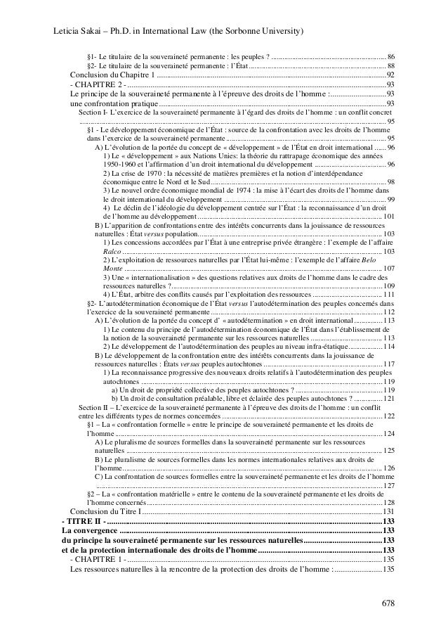 PhD. thesis 2014 table of contents In French