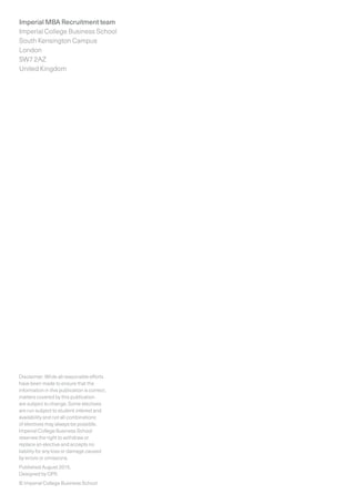 Imperial College Business School - Full-Time MBA brochure | PDF