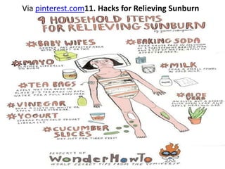 Via pinterest.com11. Hacks for Relieving Sunburn
 