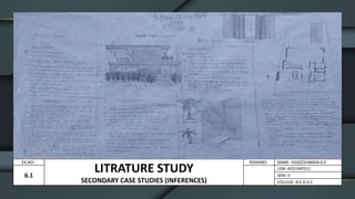 CGH
LITRATURE STUDY
SECONDARY CASE STUDIES (INFERENCES)
6.1
NAME:-YOGEESHWARA.K.V
USN:-4ED19AT011
SEM:-II
COLLEGE:-B.E.A.D.S
REMARKSEX.NO:-
 
