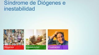 Síndrome de Diógenes e
inestabilidad




Diógenes   Inestabilidad   Frustración
 