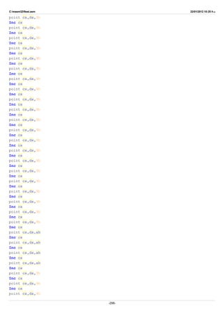 C:masm32ftest.asm 22/01/2012 10:25 ‫ب‬.‫ظ‬
point cx,dx,9h
Inc cx
point cx,dx,9h
Inc cx
point cx,dx,9h
Inc cx
point cx,dx,9h
Inc cx
point cx,dx,9h
Inc cx
point cx,dx,9h
Inc cx
point cx,dx,9h
Inc cx
point cx,dx,9h
Inc cx
point cx,dx,9h
Inc cx
point cx,dx,9h
Inc cx
point cx,dx,9h
Inc cx
point cx,dx,9h
Inc cx
point cx,dx,9h
Inc cx
point cx,dx,9h
Inc cx
point cx,dx,9h
Inc cx
point cx,dx,9h
Inc cx
point cx,dx,9h
Inc cx
point cx,dx,9h
Inc cx
point cx,dx,9h
Inc cx
point cx,dx,9h
Inc cx
point cx,dx,9h
Inc cx
point cx,dx,ah
Inc cx
point cx,dx,ah
Inc cx
point cx,dx,ah
Inc cx
point cx,dx,ah
Inc cx
point cx,dx,9h
Inc cx
point cx,dx,9h
Inc cx
point cx,dx,9h
-298-
 