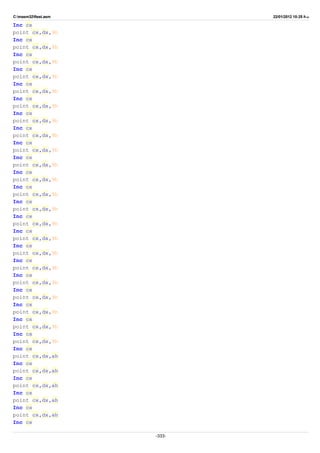 C:masm32ftest.asm 22/01/2012 10:25 ‫ب‬.‫ظ‬
Inc cx
point cx,dx,9h
Inc cx
point cx,dx,9h
Inc cx
point cx,dx,9h
Inc cx
point cx,dx,9h
Inc cx
point cx,dx,9h
Inc cx
point cx,dx,9h
Inc cx
point cx,dx,9h
Inc cx
point cx,dx,9h
Inc cx
point cx,dx,9h
Inc cx
point cx,dx,9h
Inc cx
point cx,dx,9h
Inc cx
point cx,dx,9h
Inc cx
point cx,dx,9h
Inc cx
point cx,dx,9h
Inc cx
point cx,dx,9h
Inc cx
point cx,dx,9h
Inc cx
point cx,dx,9h
Inc cx
point cx,dx,9h
Inc cx
point cx,dx,9h
Inc cx
point cx,dx,9h
Inc cx
point cx,dx,9h
Inc cx
point cx,dx,9h
Inc cx
point cx,dx,ah
Inc cx
point cx,dx,ah
Inc cx
point cx,dx,ah
Inc cx
point cx,dx,ah
Inc cx
point cx,dx,ah
Inc cx
-333-
 