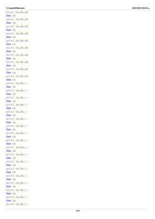 C:masm32ftest.asm 22/01/2012 10:25 ‫ب‬.‫ظ‬
point cx,dx,ah
Inc cx
point cx,dx,ah
Inc cx
point cx,dx,ah
Inc cx
point cx,dx,ah
Inc cx
point cx,dx,ah
Inc cx
point cx,dx,ah
Inc cx
point cx,dx,ah
Inc cx
point cx,dx,ah
Inc cx
point cx,dx,ah
Inc cx
point cx,dx,ah
Inc cx
point cx,dx,9h
Inc cx
point cx,dx,9h
Inc cx
point cx,dx,9h
Inc cx
point cx,dx,9h
Inc cx
point cx,dx,9h
Inc cx
point cx,dx,9h
Inc cx
point cx,dx,9h
Inc cx
point cx,dx,9h
Inc cx
point cx,dx,9h
Inc cx
point cx,dx,9h
Inc cx
point cx,dx,9h
Inc cx
point cx,dx,9h
Inc cx
point cx,dx,9h
Inc cx
point cx,dx,9h
Inc cx
point cx,dx,9h
Inc cx
point cx,dx,9h
Inc cx
point cx,dx,9h
Inc cx
point cx,dx,9h
-484-
 