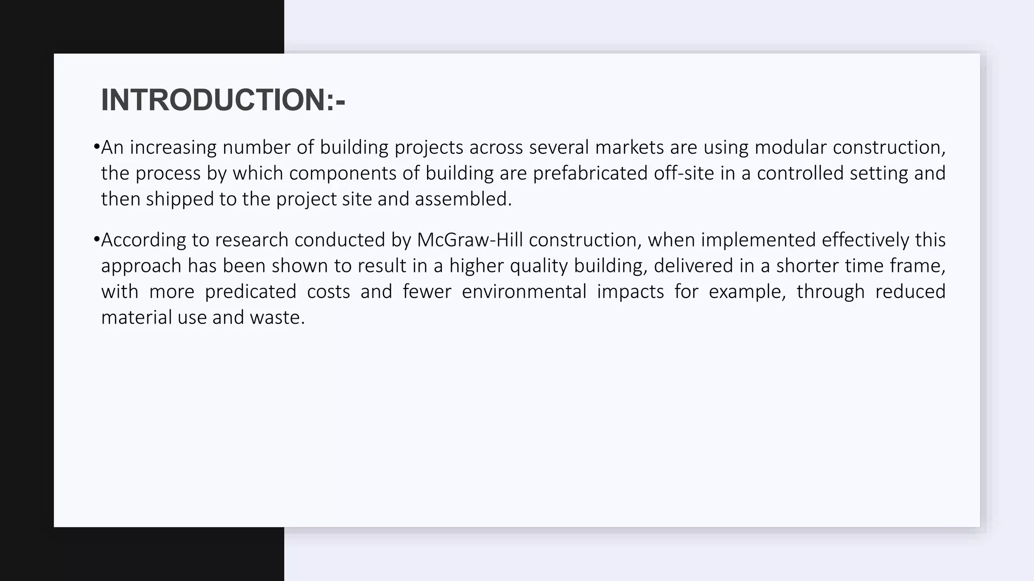Modular Construction | PPTX