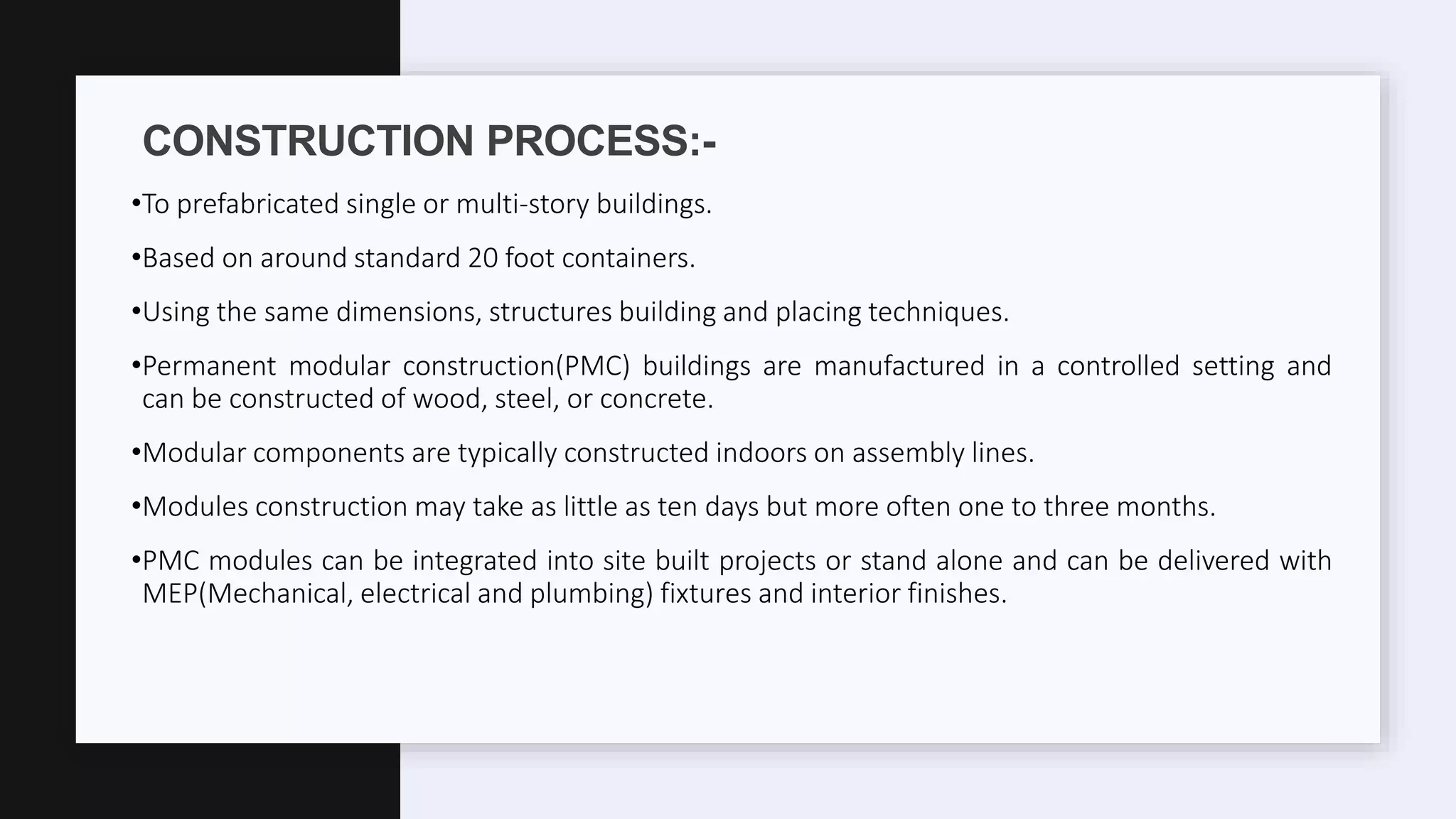 Modular Construction | PPTX