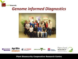 biosecurity built on science
Genome informed Diagnostics
Plant Biosecurity Cooperative Research Centre
 