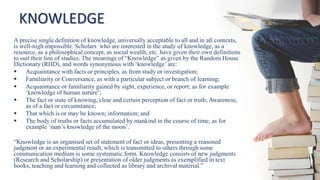 KNOWLEDGE | PPTX