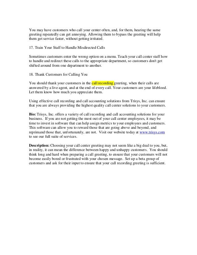 18 Call Center Greeting Tips to Live By