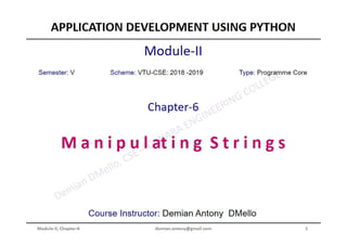 Python Programming ADP VTU CSE 18CS55 Module 2 Chapter 6