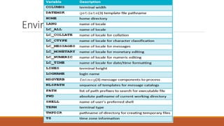 Environment Variables
 