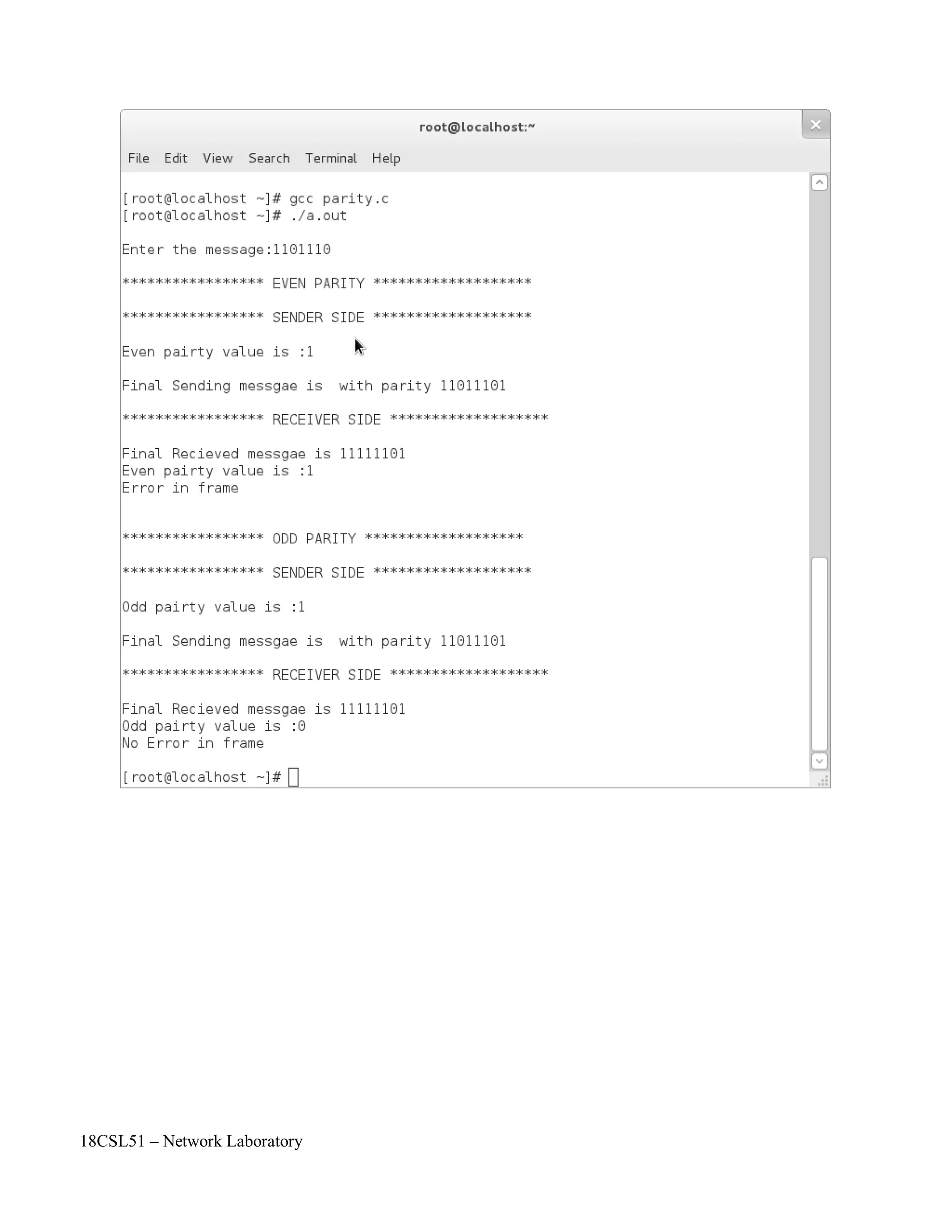 18CSL51 – Network Laboratory
 
