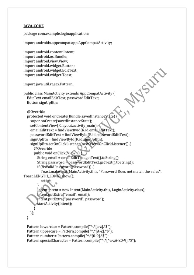 18CSMP68 VTU Mobile Application Develeopment Lab Manual by Nithin, VVCE