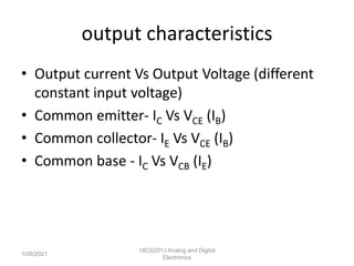 Characteristics of BJT | PPT